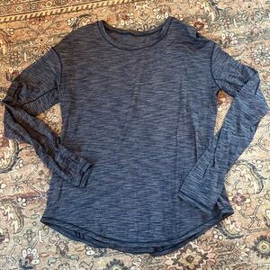 Lululemon Long Sleeve Heathered Navy Top